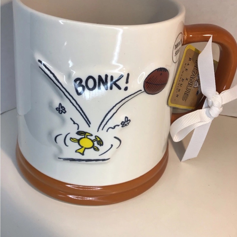 Rae Dunn Peanuts Football coffee mug